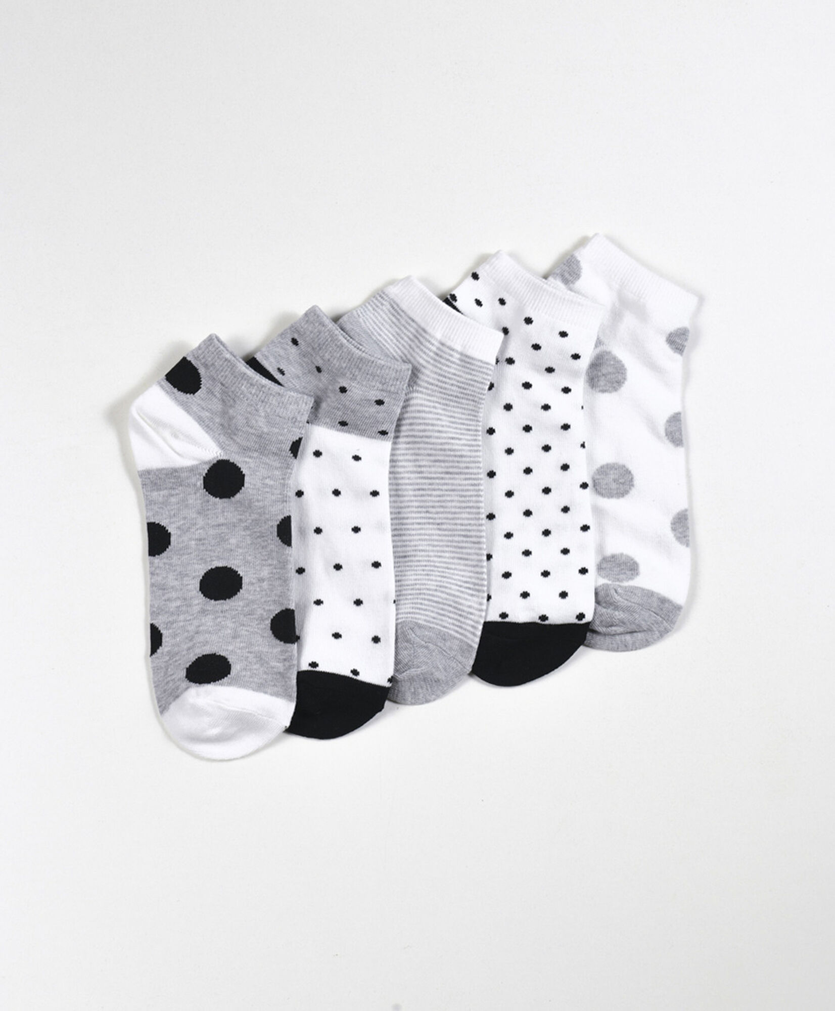 Pack 5 calcetines mujer cortos puntos Pack 5 calcetines mujer cortos puntos