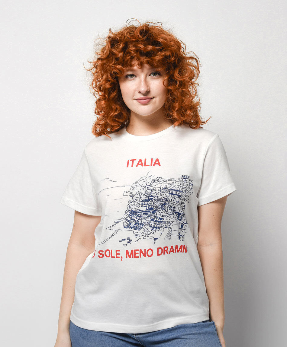 Polera mujer estampado italia