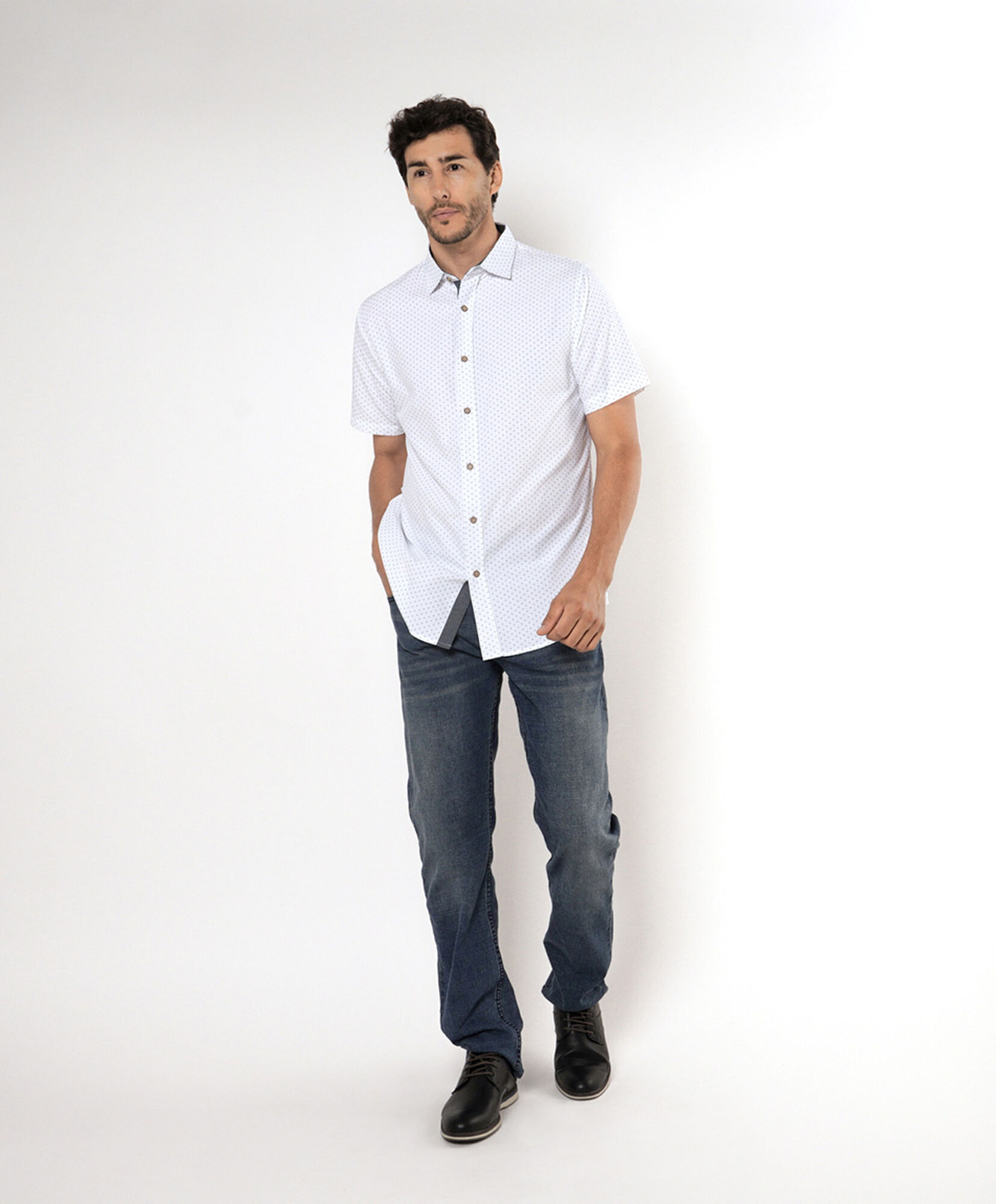 Camisa hombre cuadritos manga corta Camisa hombre cuadritos manga corta