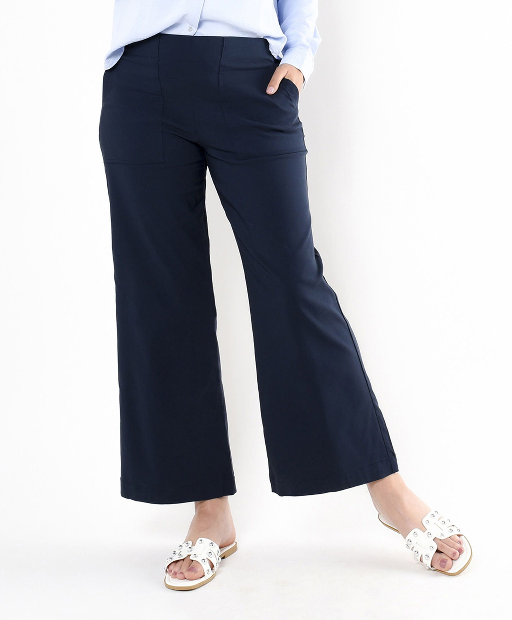 Pantalón mujer azul wide Pantalón mujer azul wide