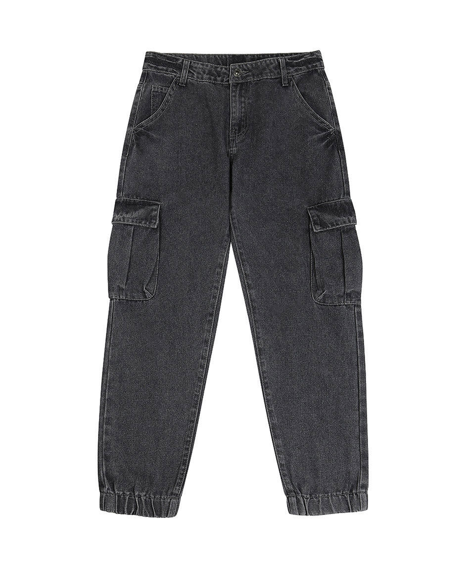 Pantal&oacute;n ni&ntilde;o  cargo black