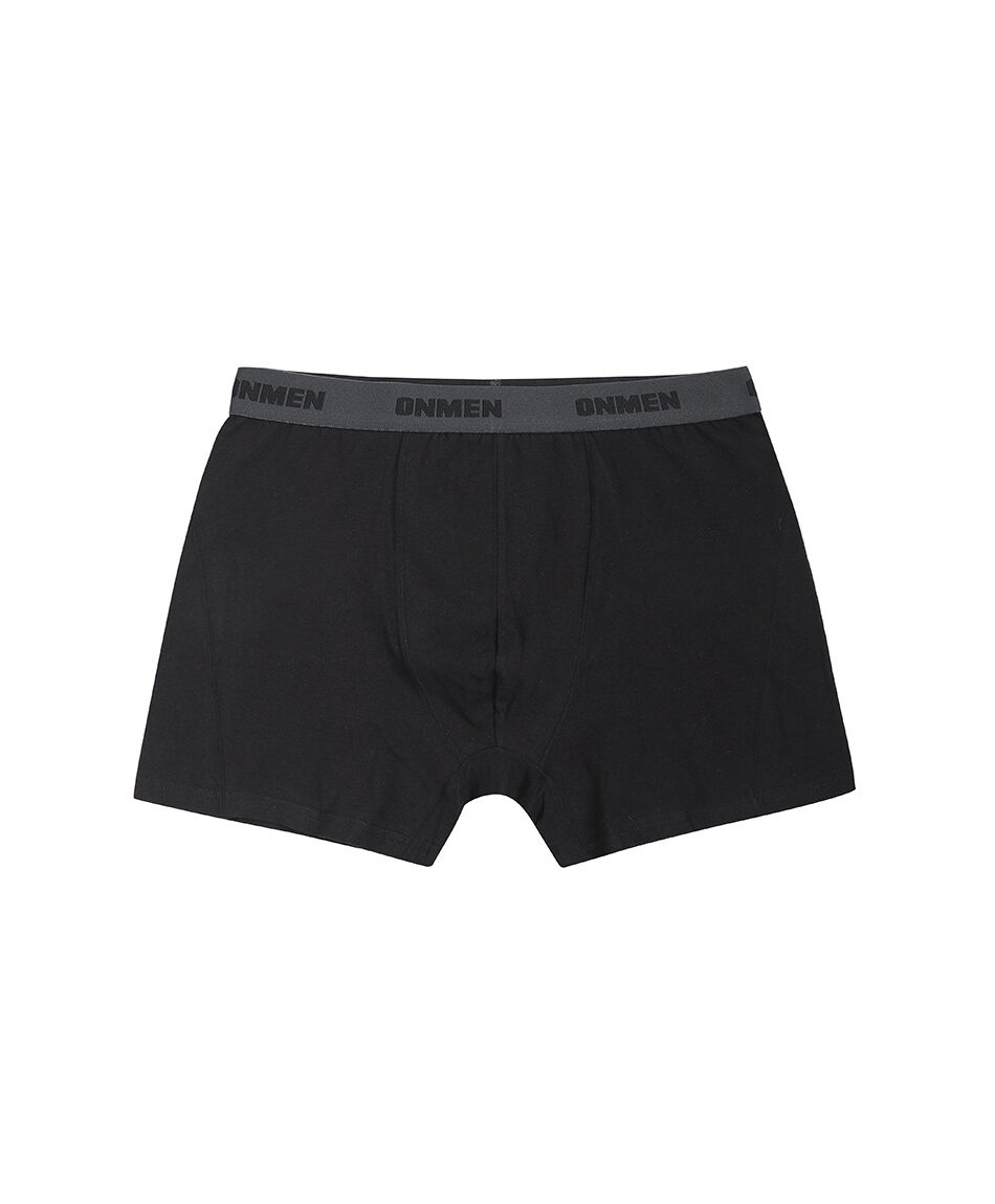 Pack  3 boxer hombre liso negro
