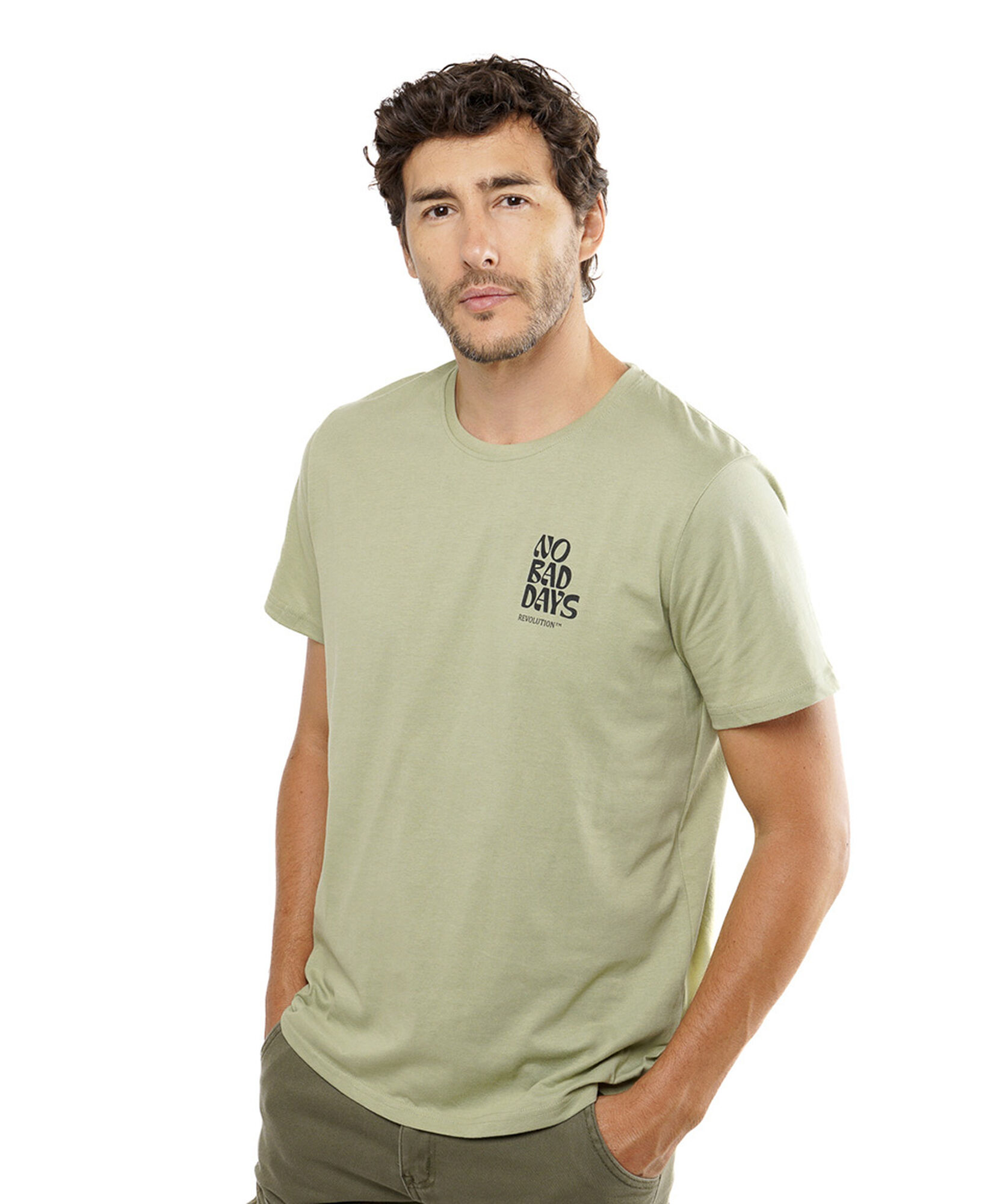 Polera hombre doble estampado no bad days Polera hombre doble estampado no bad days