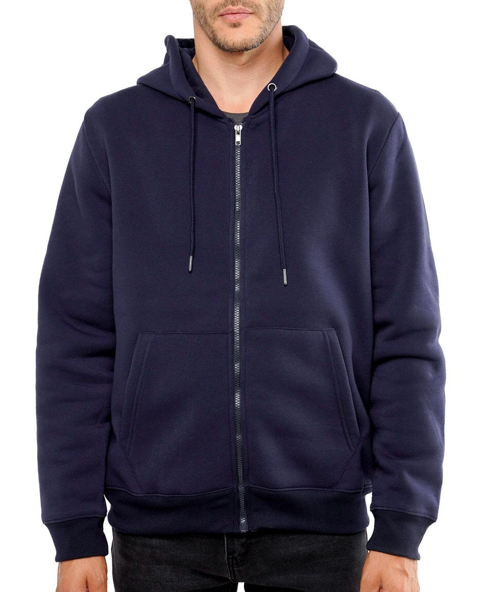 Poler&oacute;n hombre cierre entero bolsillos