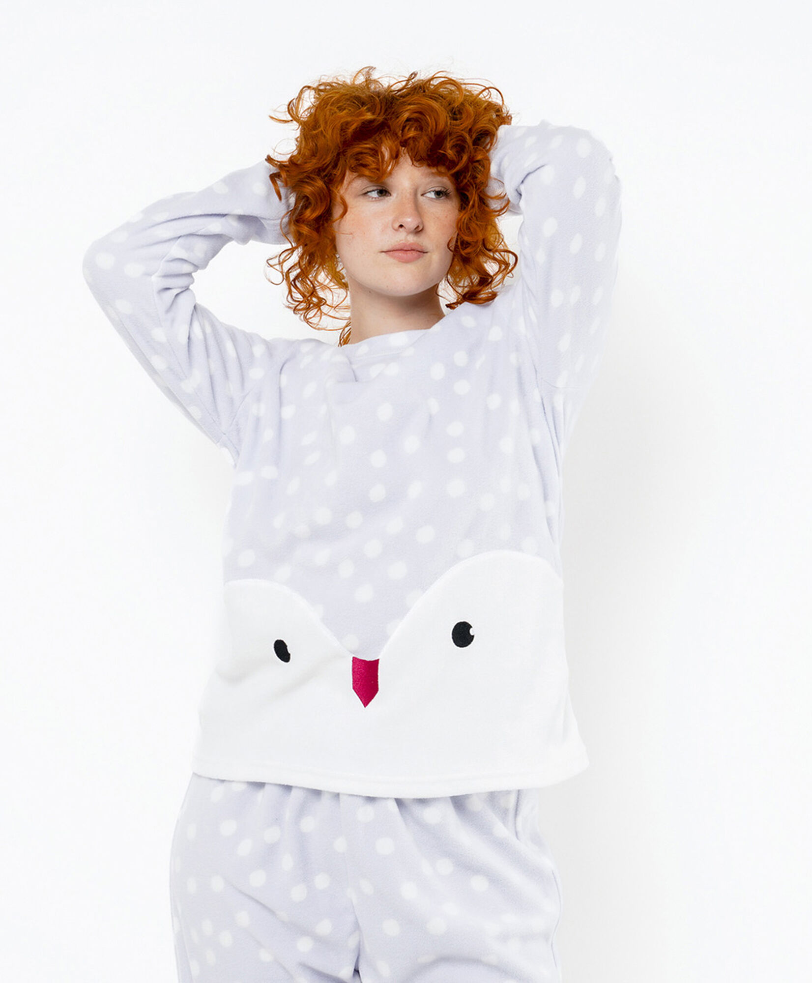 Pijama mujer polar estampado pajarito Pijama mujer polar estampado pajarito