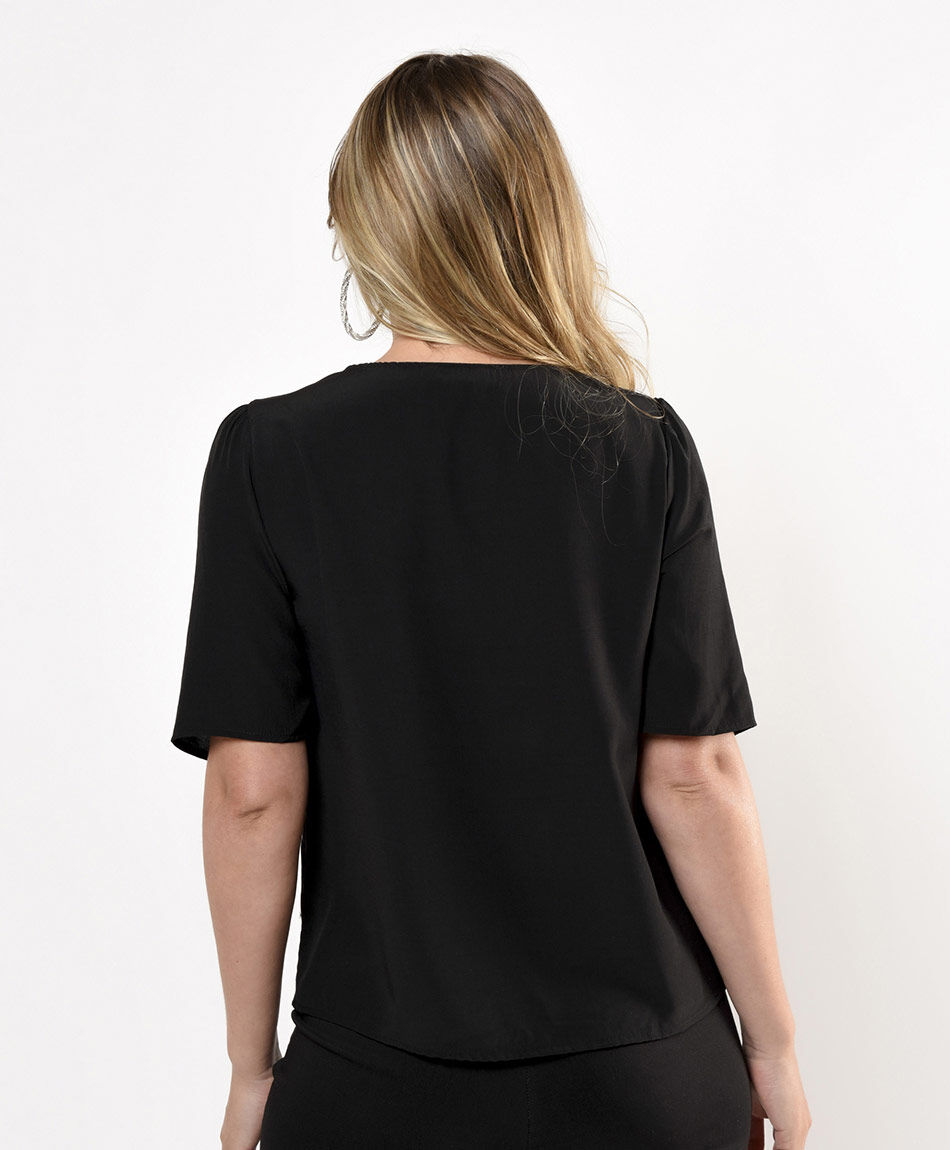 Polera mujer lisa encaje