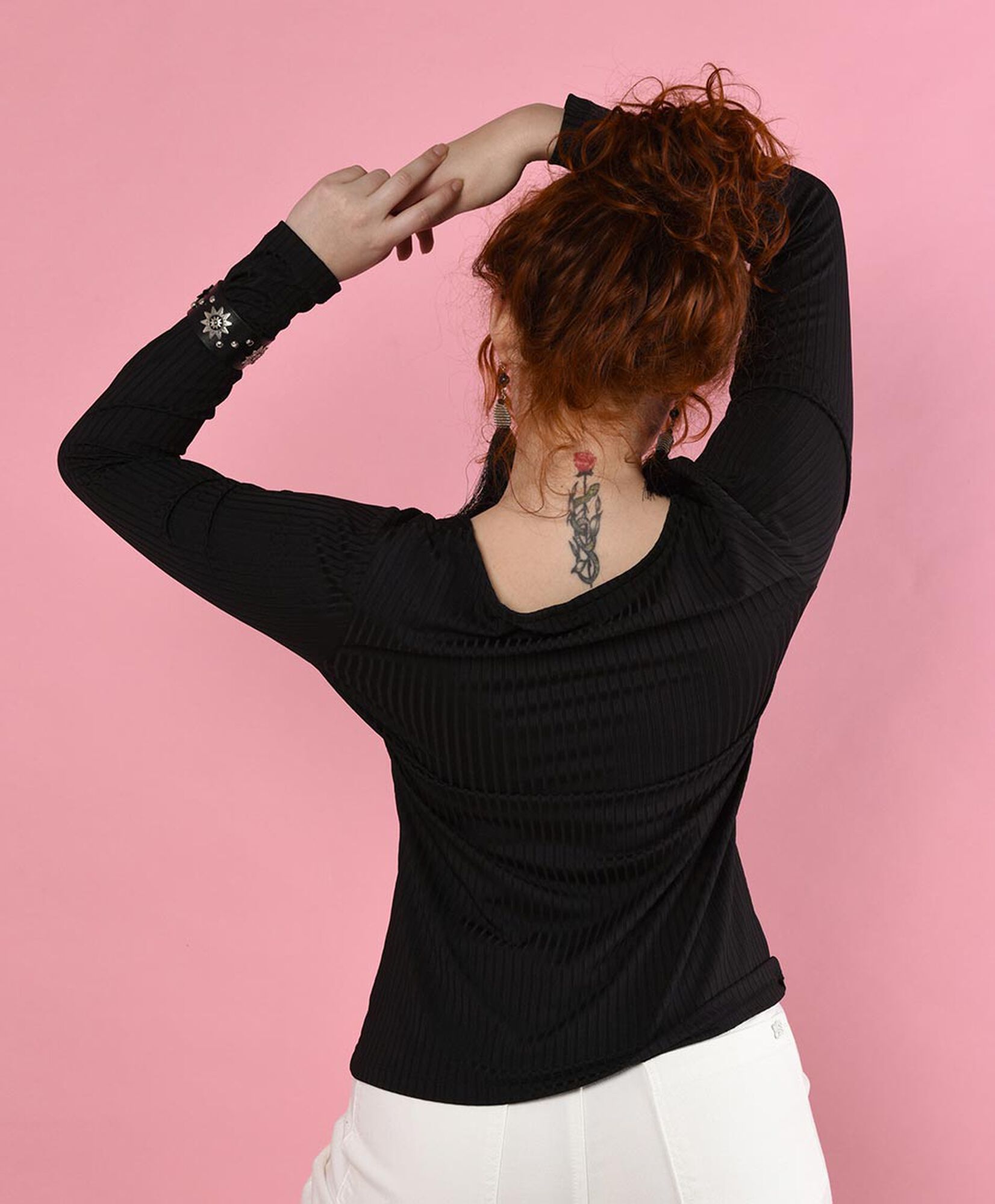 Polera manga larga cuello en v Polera manga larga cuello en v