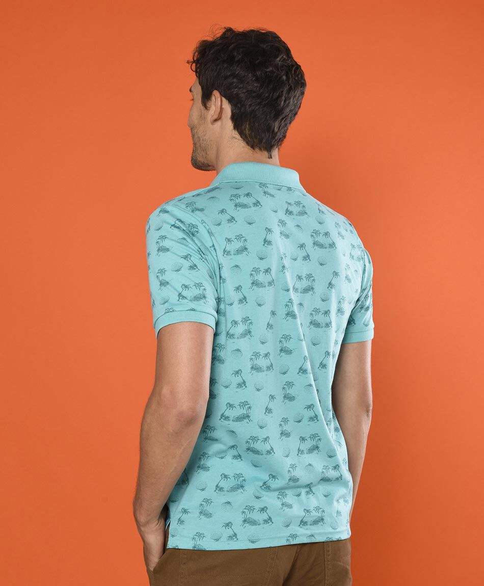 Polera manga corta cuello piqu&eacute;