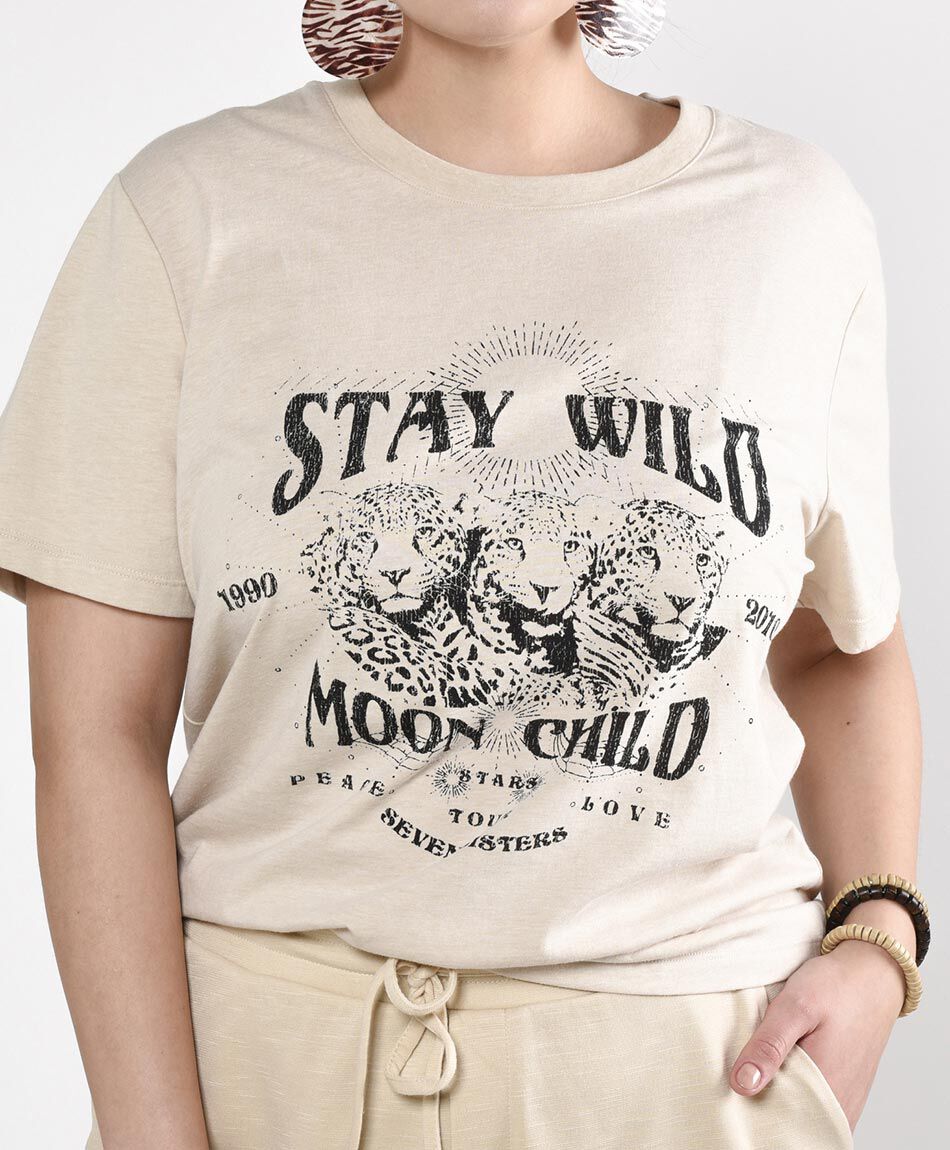 Polera manga corta cuello redondo