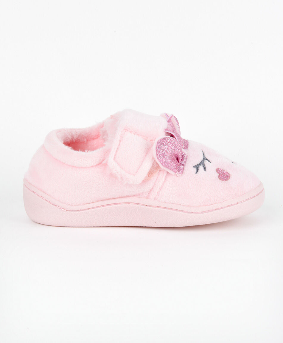 Zapato infantil velcro rosa