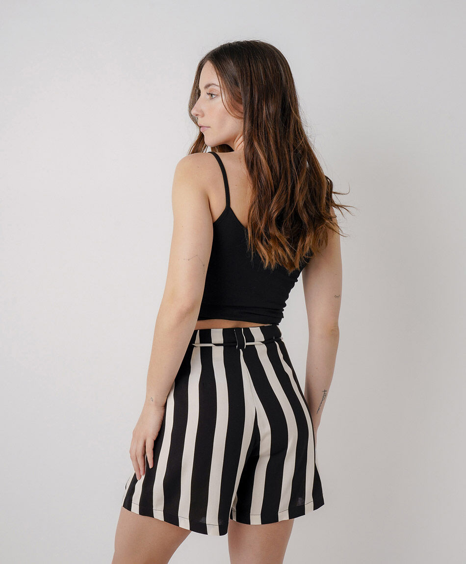 Short mujer l&iacute;neas bicolor