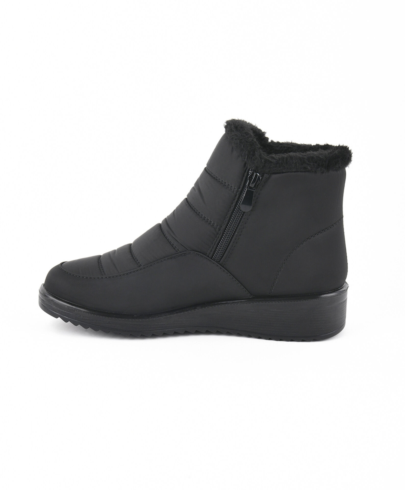 Botín mujer forrado estilo parka black Botín mujer forrado estilo parka black