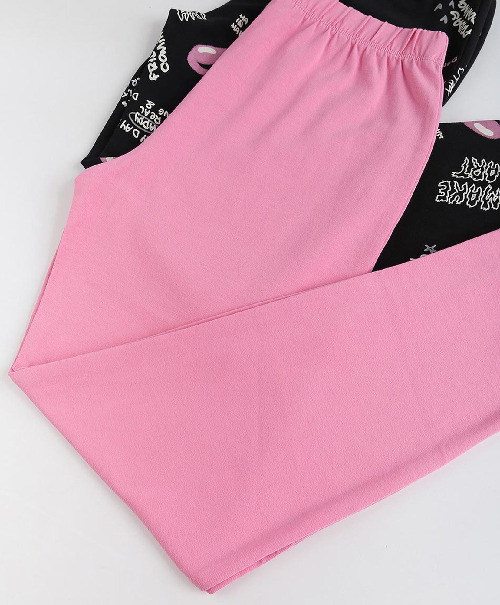 Pack 2 leggins niñas texto y rosado Pack 2 leggins niñas texto y rosado