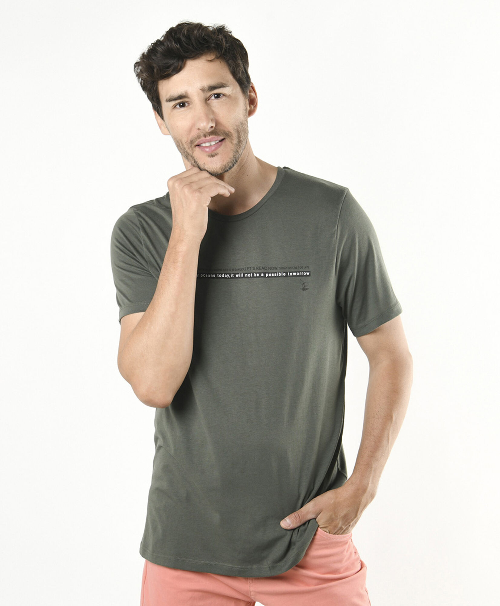 Polera hombre frase frontal Polera hombre frase frontal