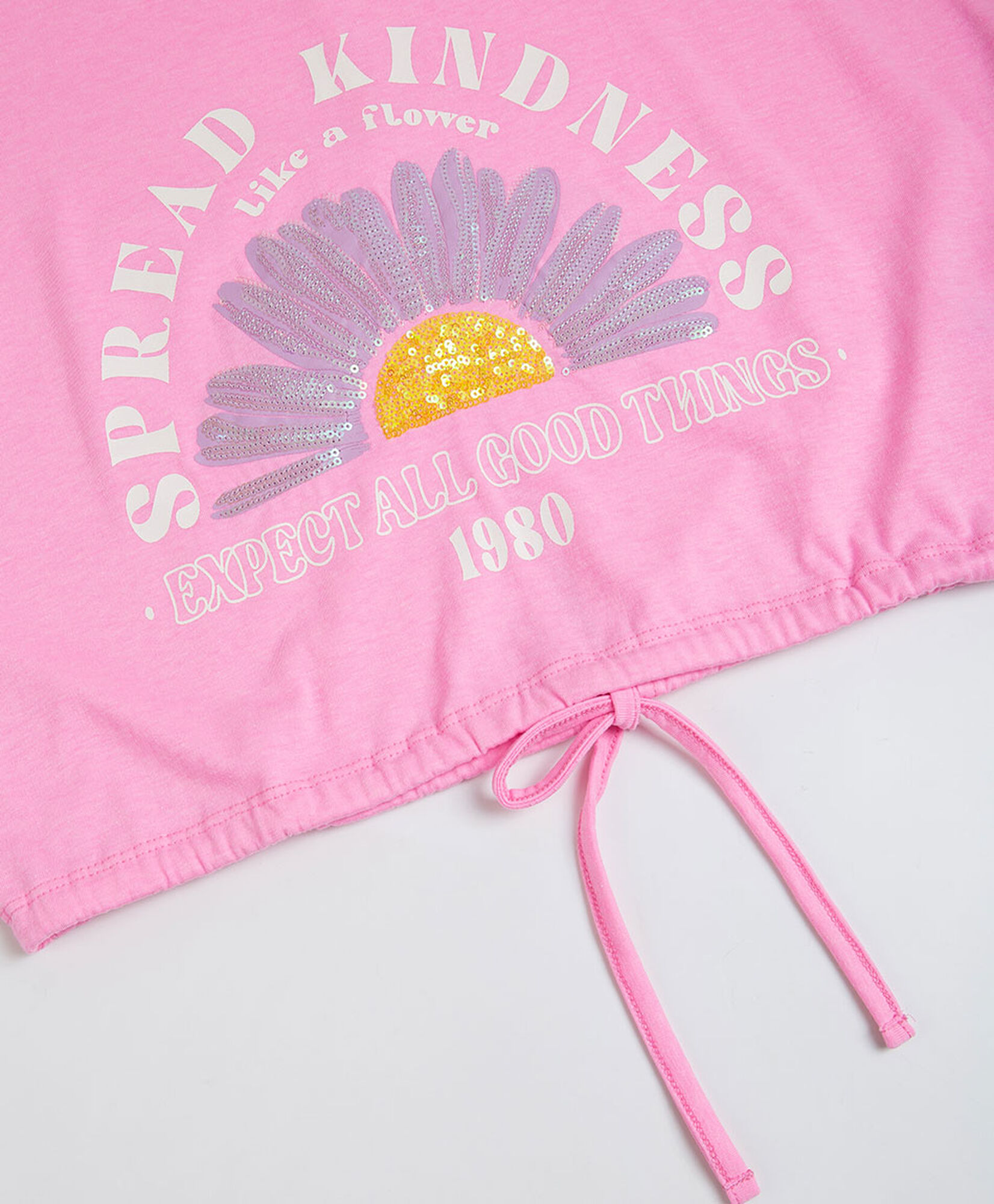 Polera niña crop lazo Polera niña crop lazo
