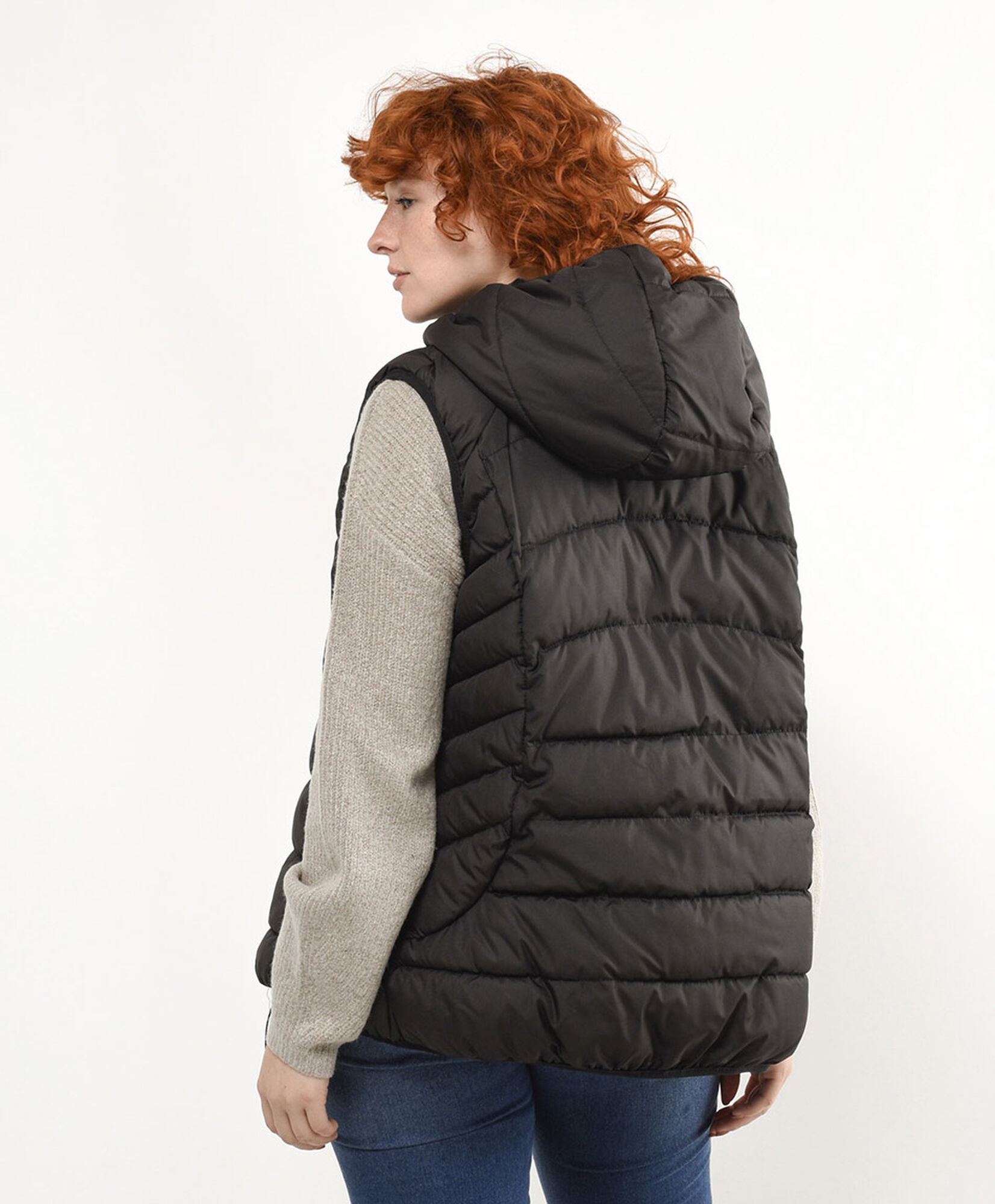 Parka deportiva mujer sin mangas gorro Parka deportiva mujer sin mangas gorro