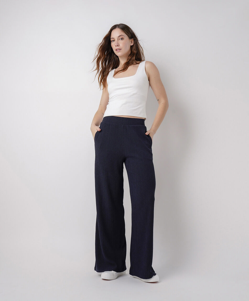 Pantal&oacute;n mujer textura jacquard