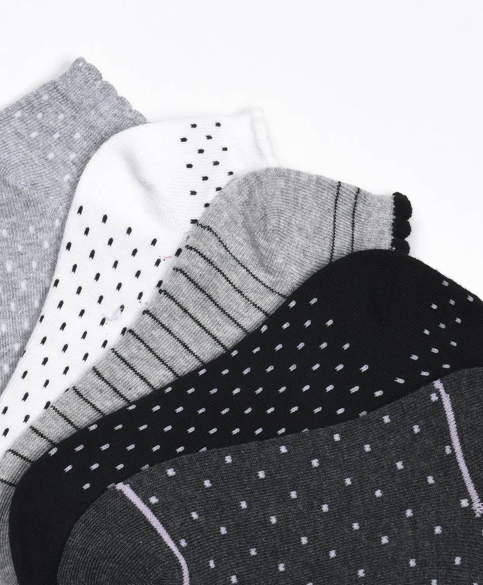 Pack 5 calcetines mujer puntos ondas Pack 5 calcetines mujer puntos ondas