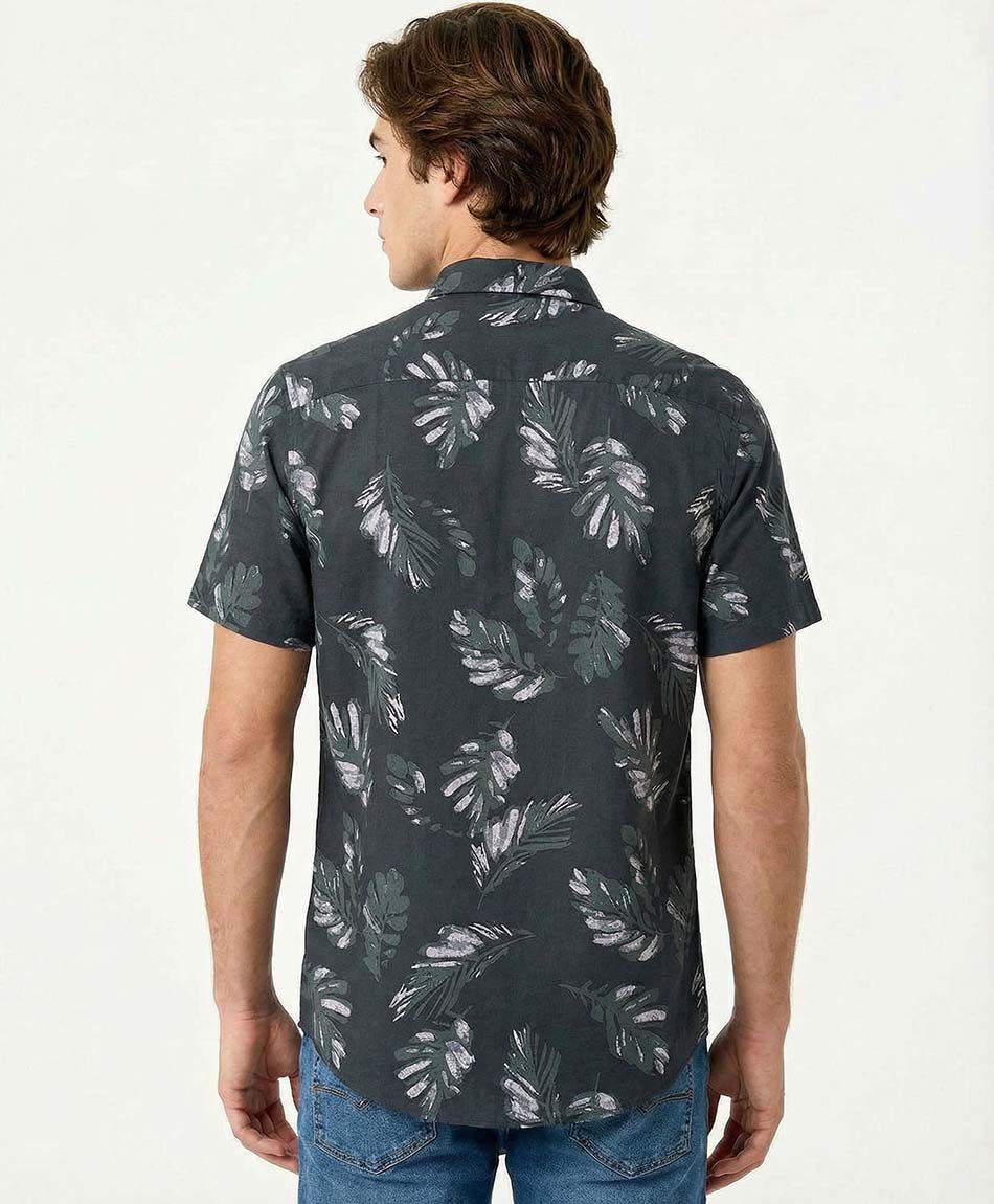 Camisa hombre hojas