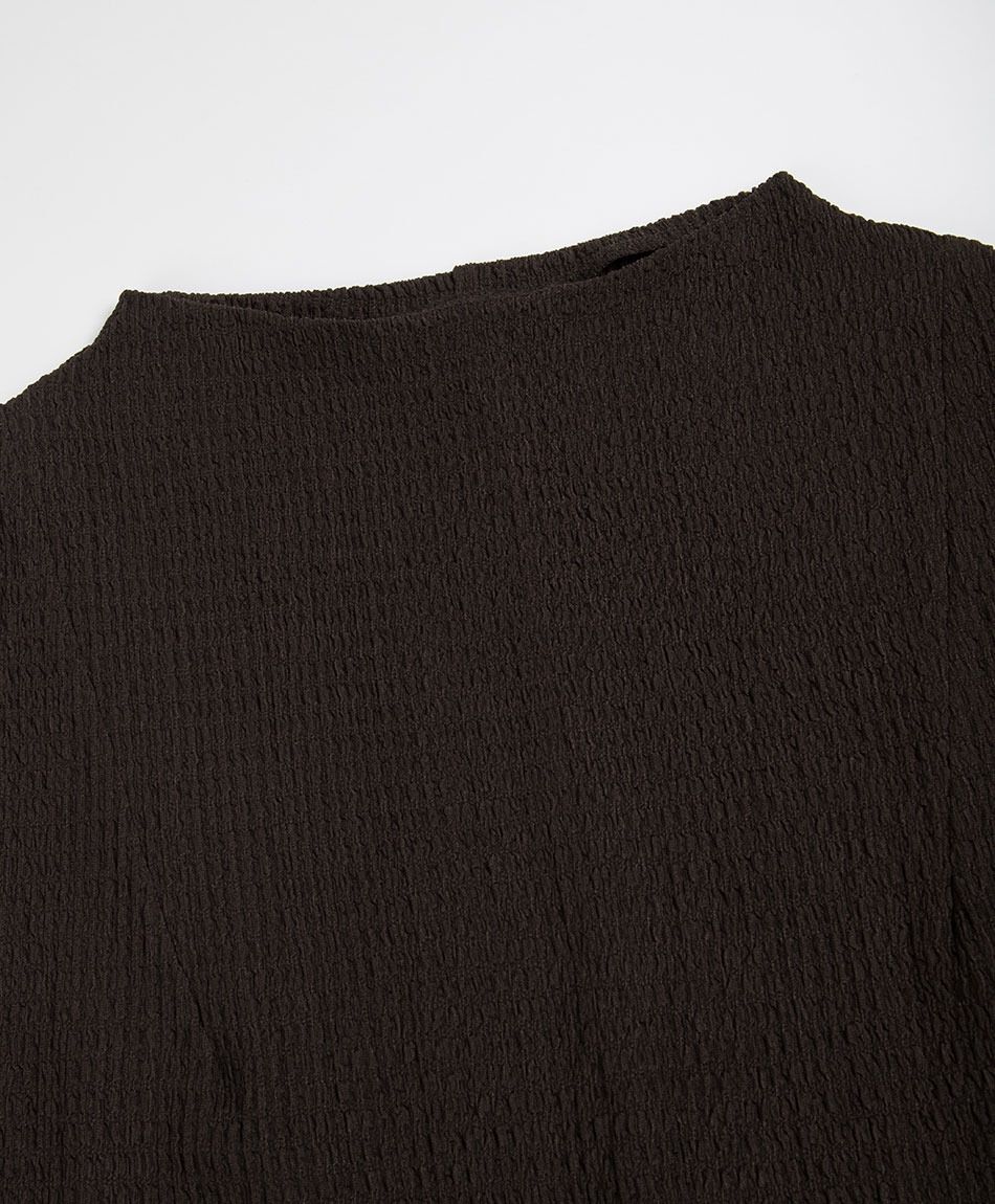 Polera mujer mini cuello textura