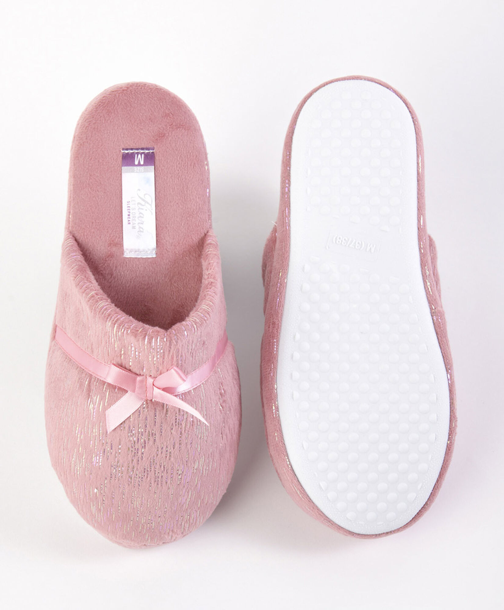 Pantufla mujer lazo brillante Pantufla mujer lazo brillante