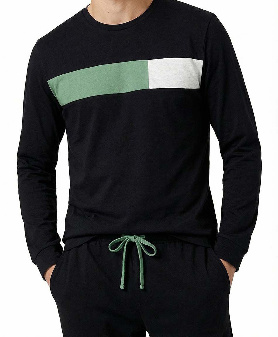 Pijama hombre linea bicolor