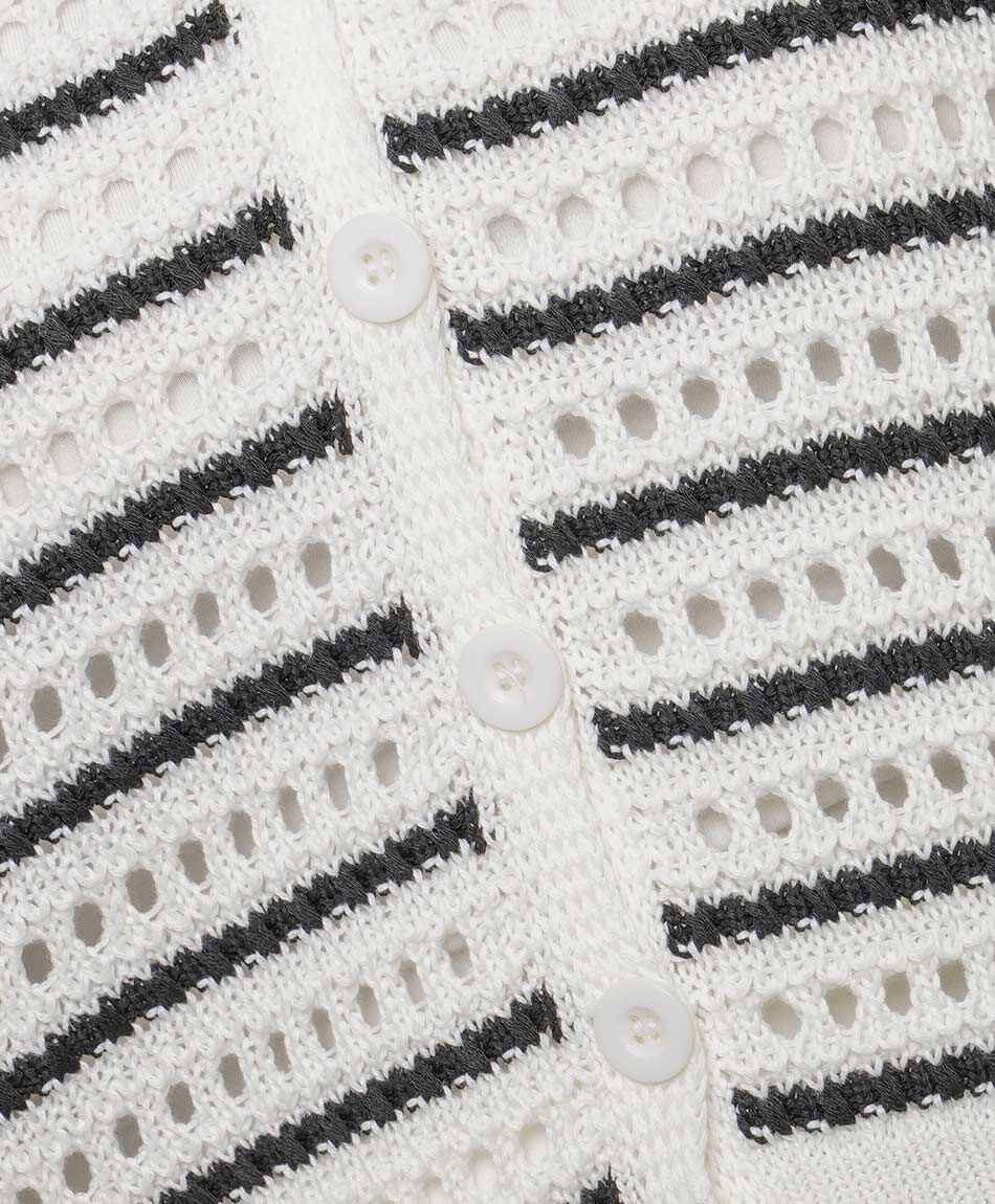 Cardigan mujer calado l&iacute;neas