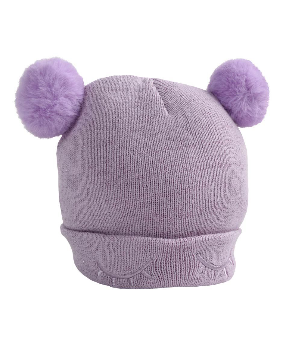 Gorro ni&ntilde;a pompones