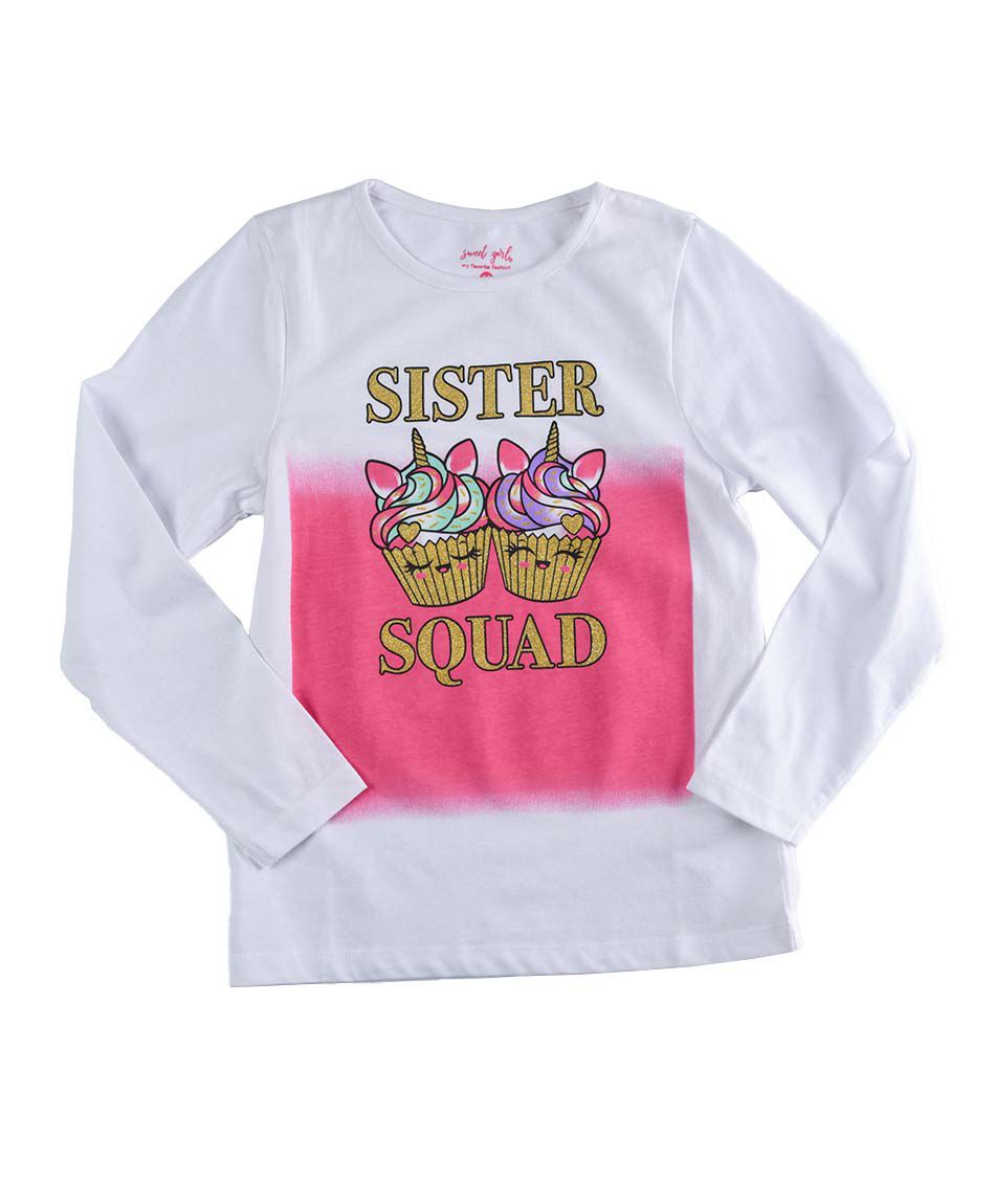 Polera manga larga cuello redondo