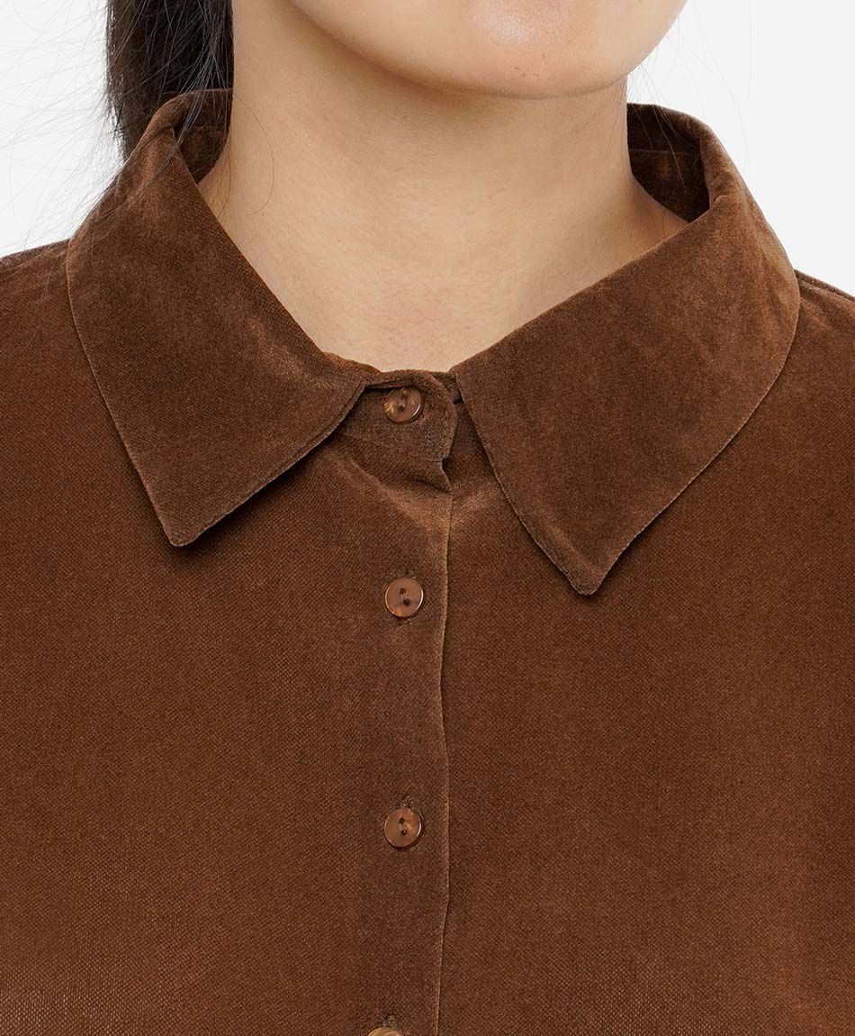 Blusa mujer velvet caf&eacute;