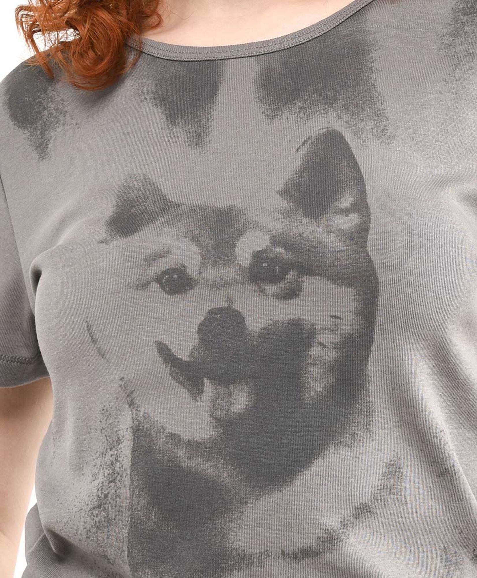 Polera mujer estampado perrito Polera mujer estampado perrito