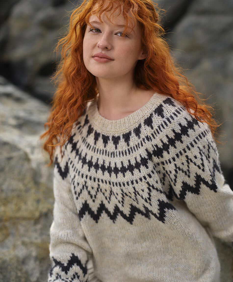 Sweater mujer tejido n&oacute;rdico