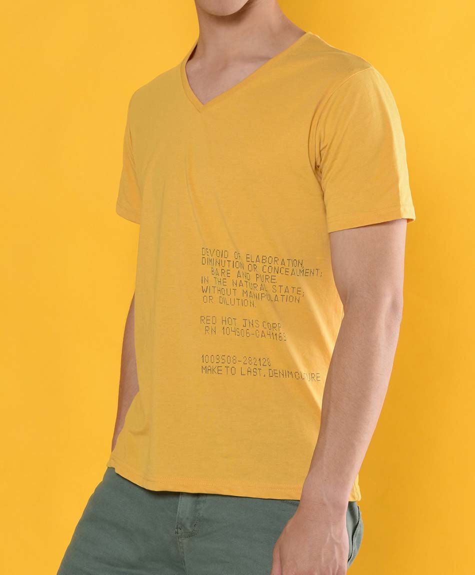 Polera manga corta cuello en v