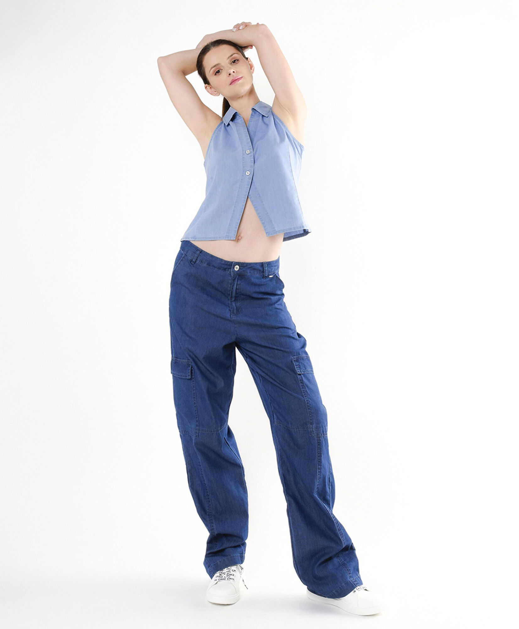 Pantalón mujer cargo ancho Pantalón mujer cargo ancho