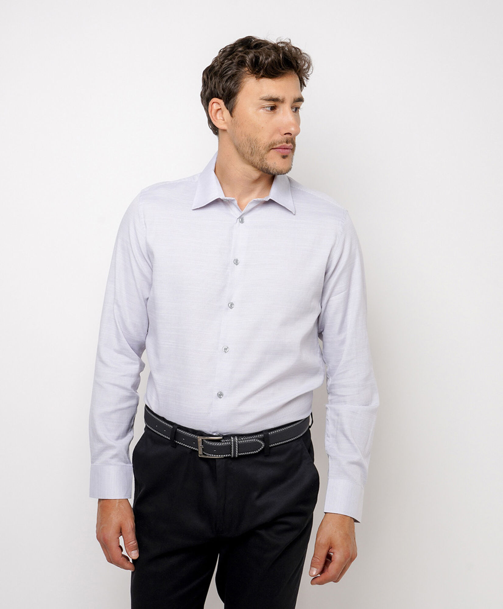 Camisa hombre formal mini líneas Camisa hombre formal mini líneas