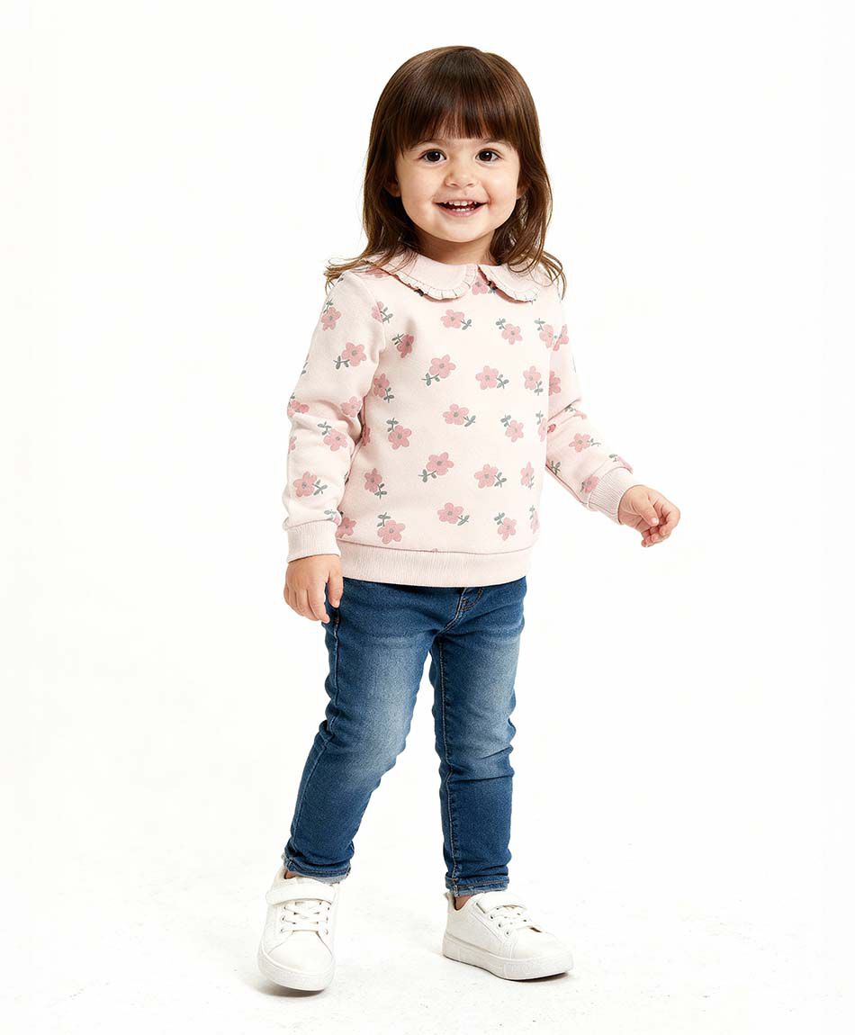 Poler&oacute;n beb&eacute; dise&ntilde;o florcitas