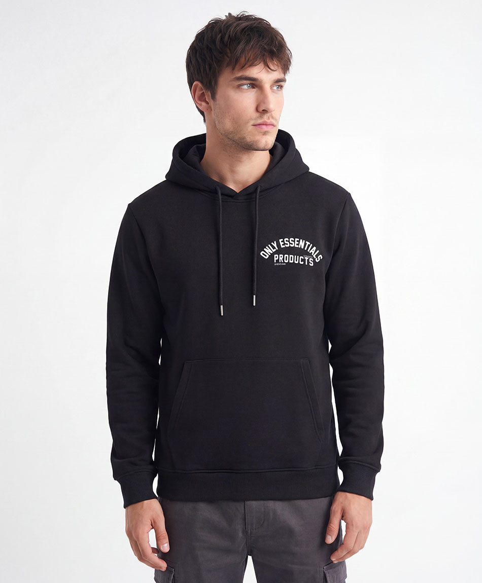 Poler&oacute;n hombre doble estampado essentials