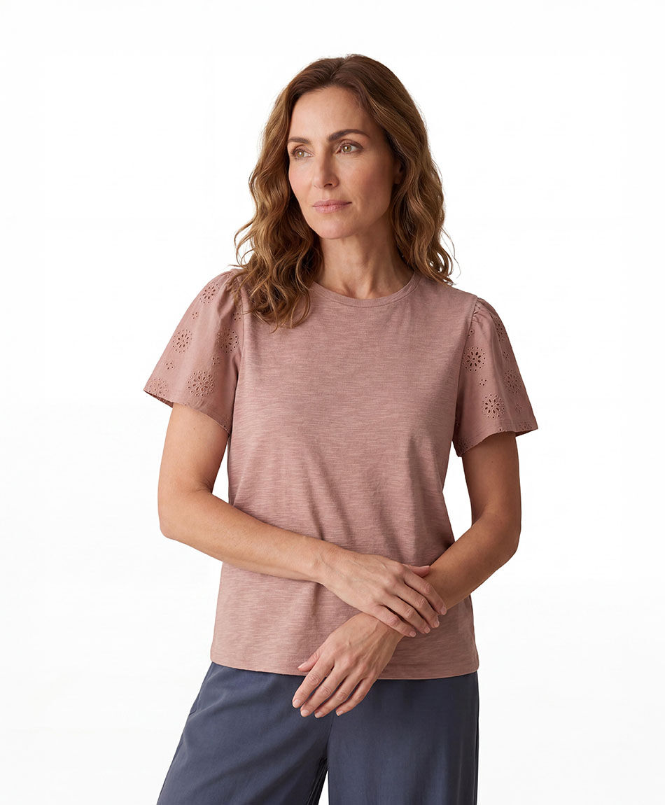 Polera mujer manga globo