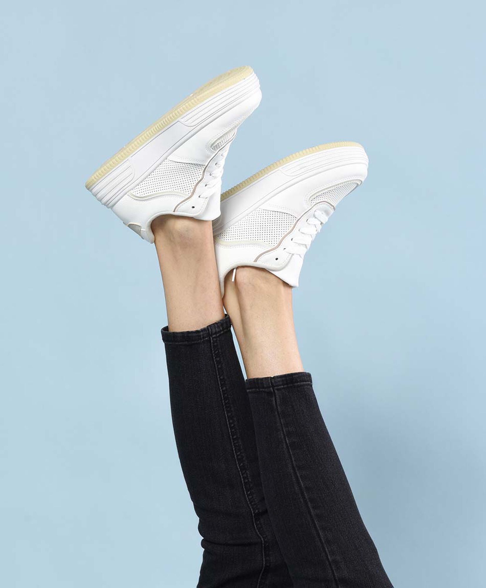 Zapatilla mujer lisa malla plataforma Zapatilla mujer lisa malla plataforma