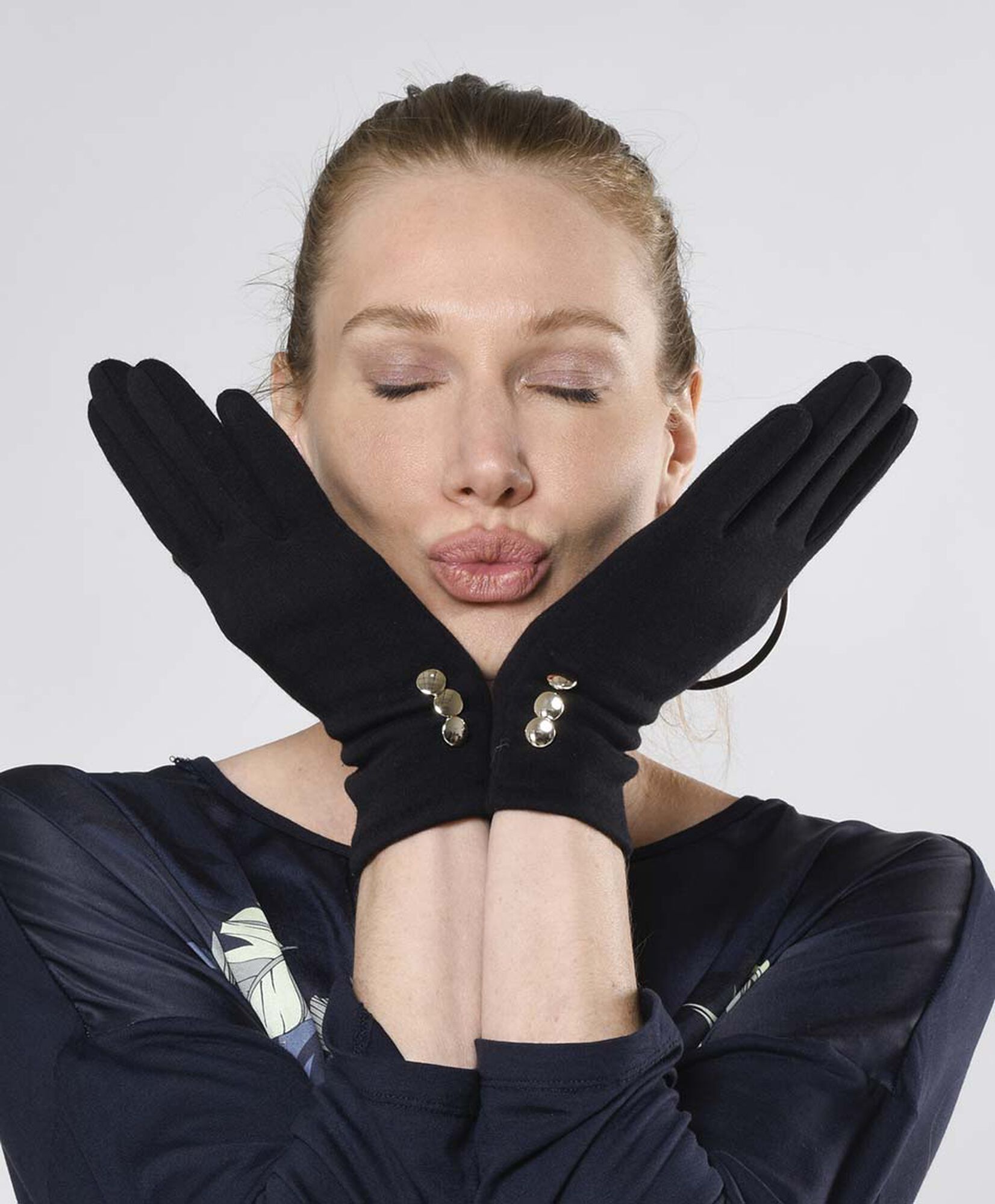Guantes mujer botones dorados Guantes mujer botones dorados