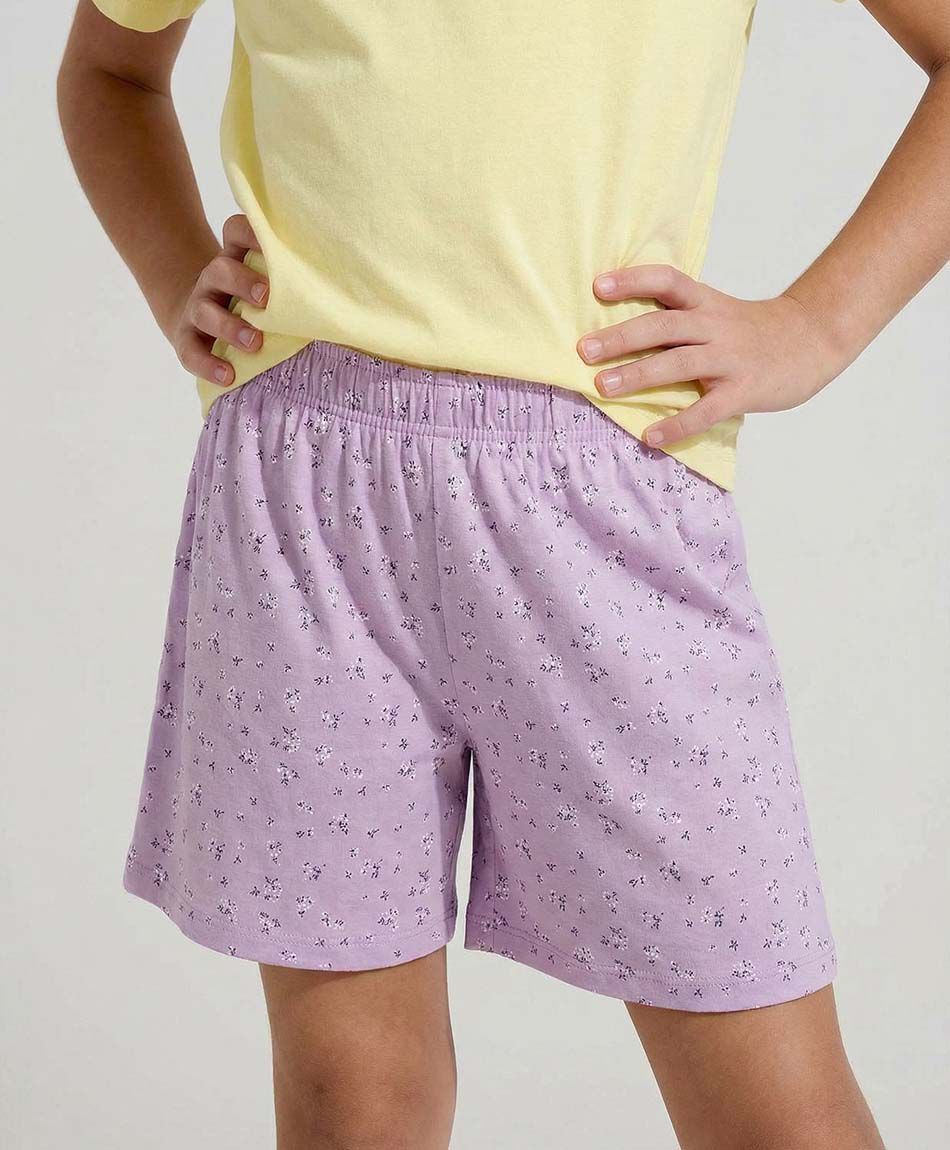Short ni&ntilde;a biker florcitas