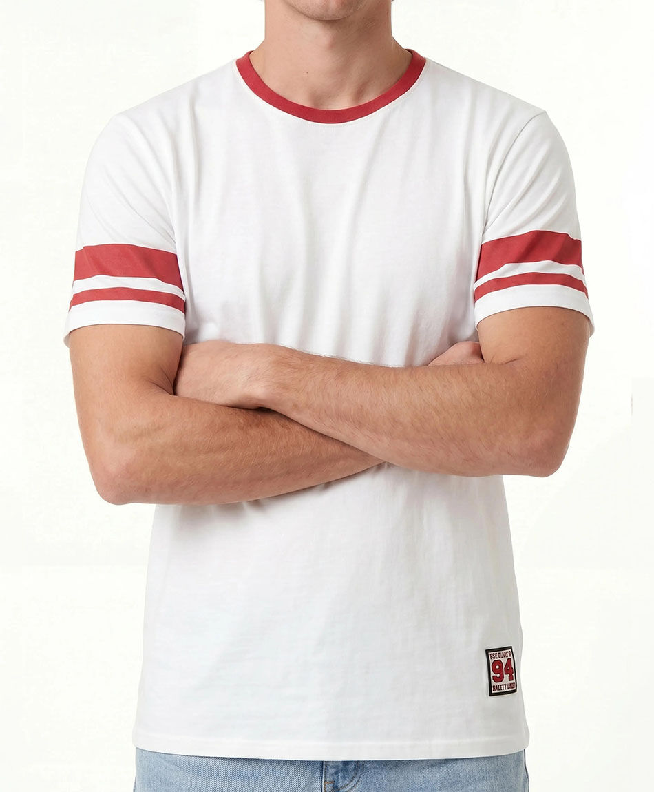 Polera hombre l&iacute;neas mangas