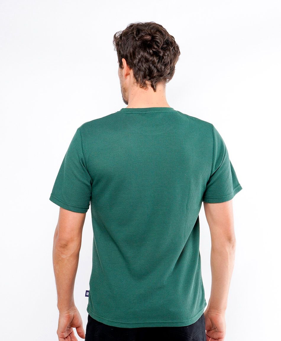 Polera hombre waffle verde