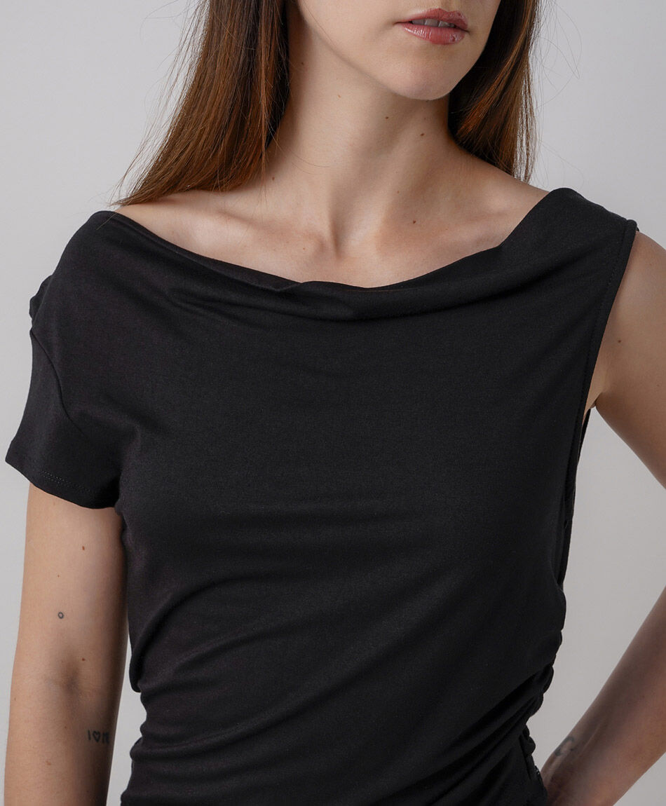 Polera mujer doble encaje