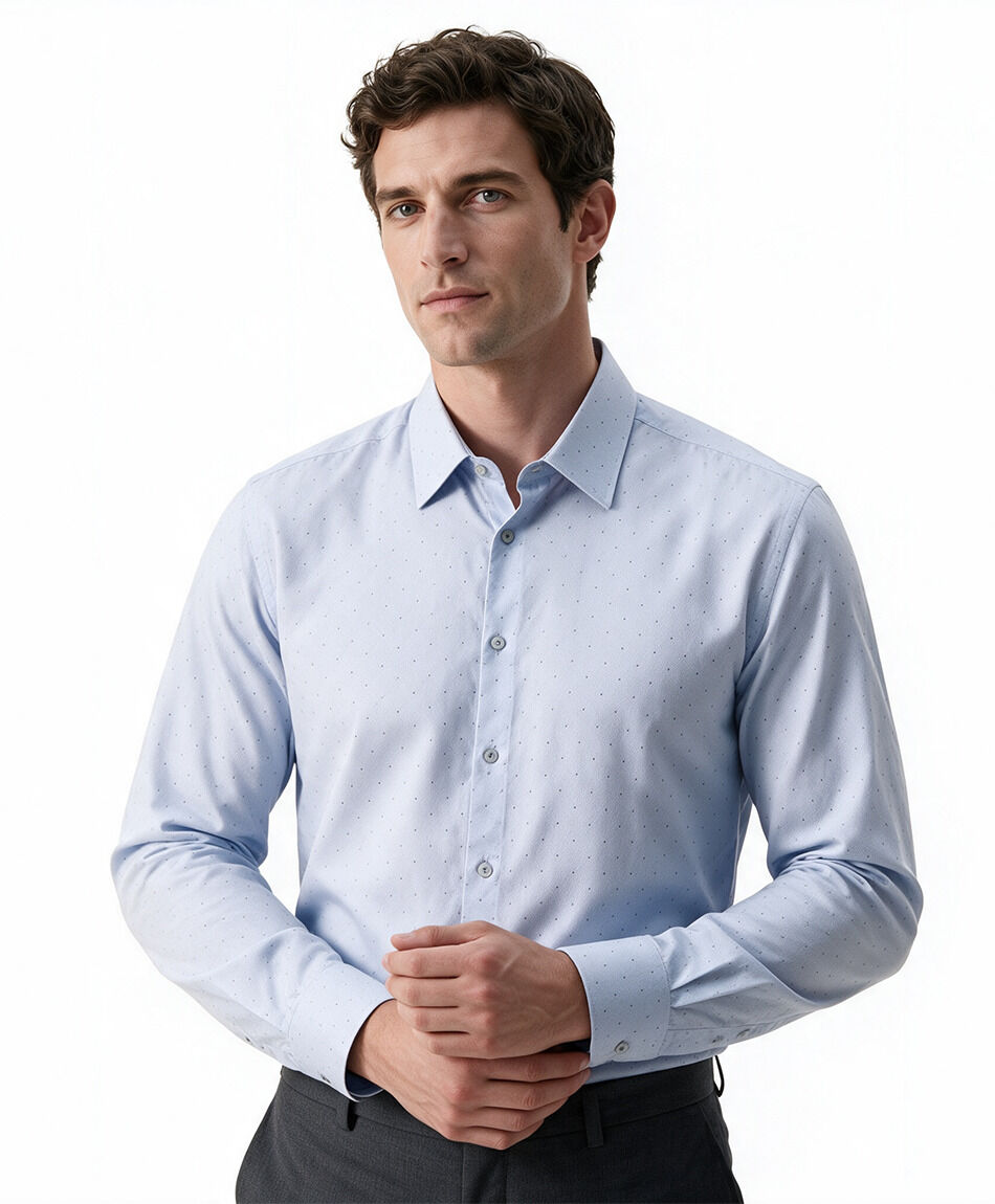 Camisa hombre formal mini puntos