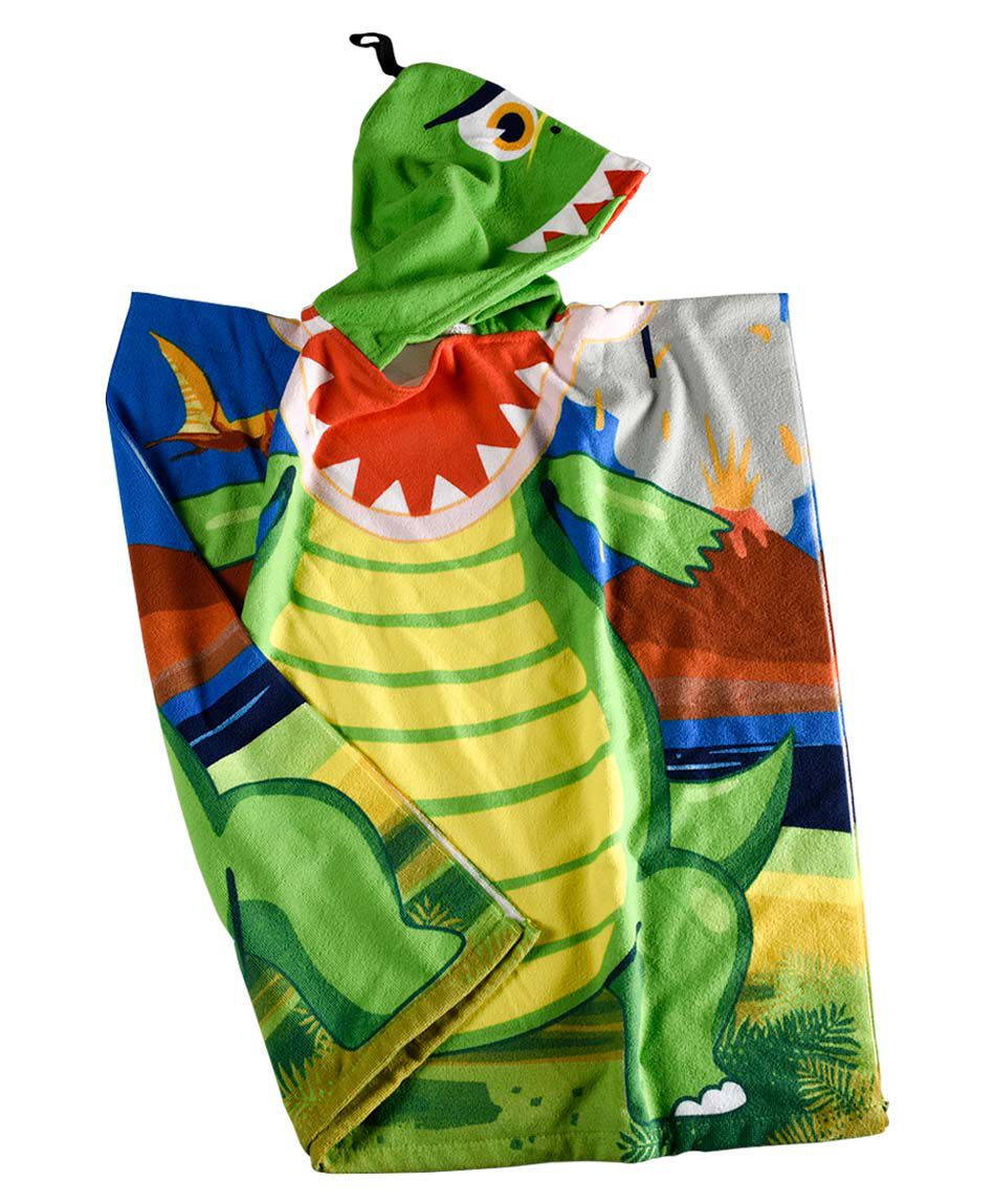 Poncho capucha dino