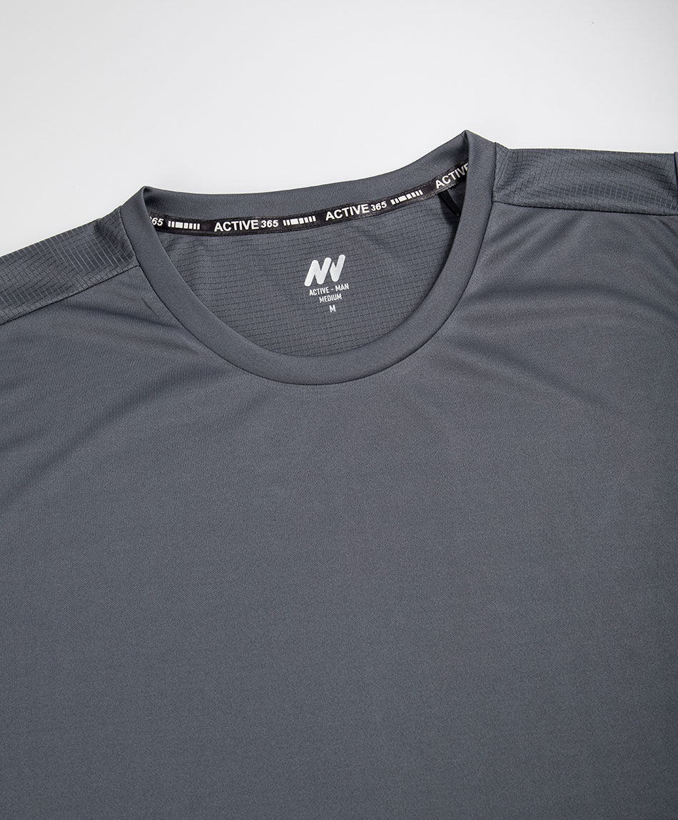 Polera deportiva hombre sin mangas gris