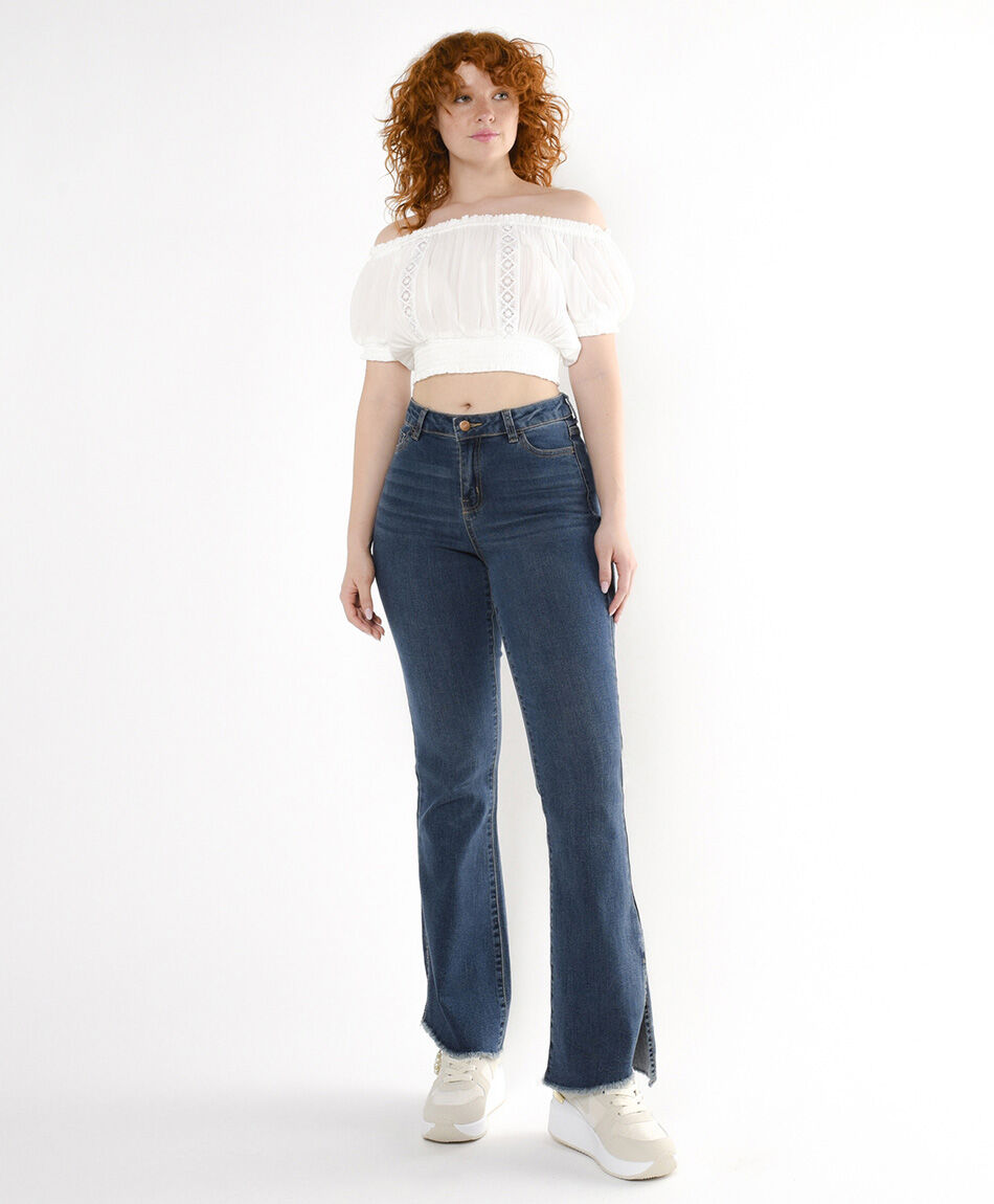 Jeans mujer basta abierta