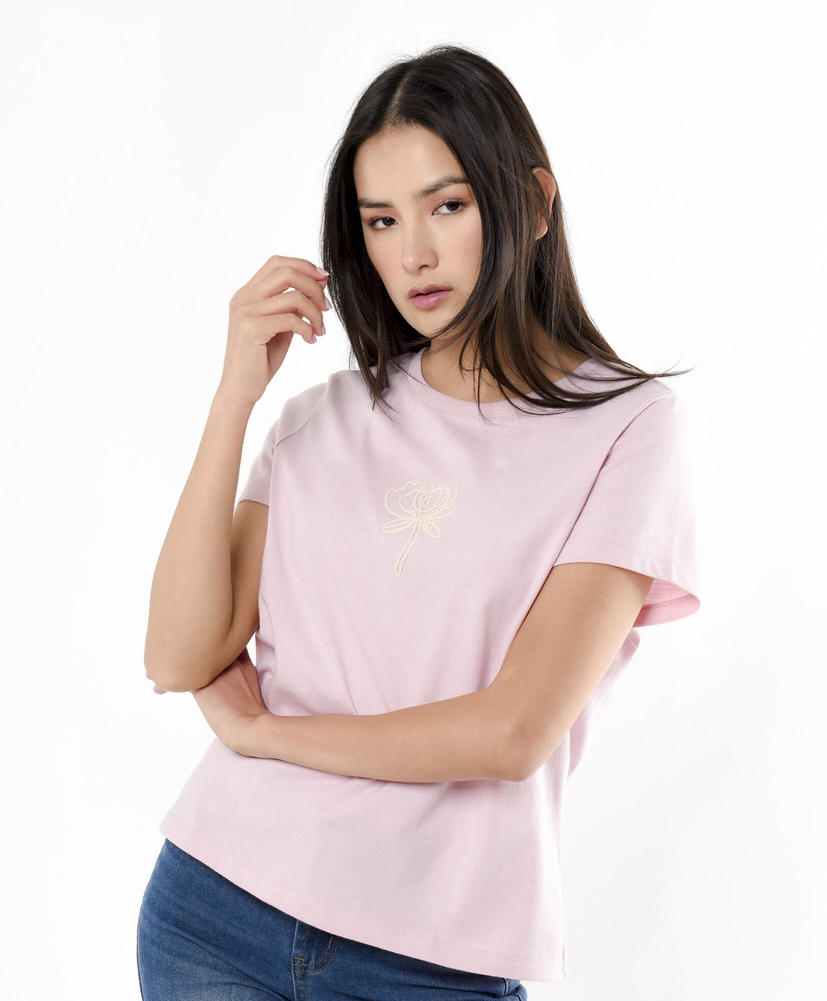 Polera mujer bordado florcita Polera mujer bordado florcita