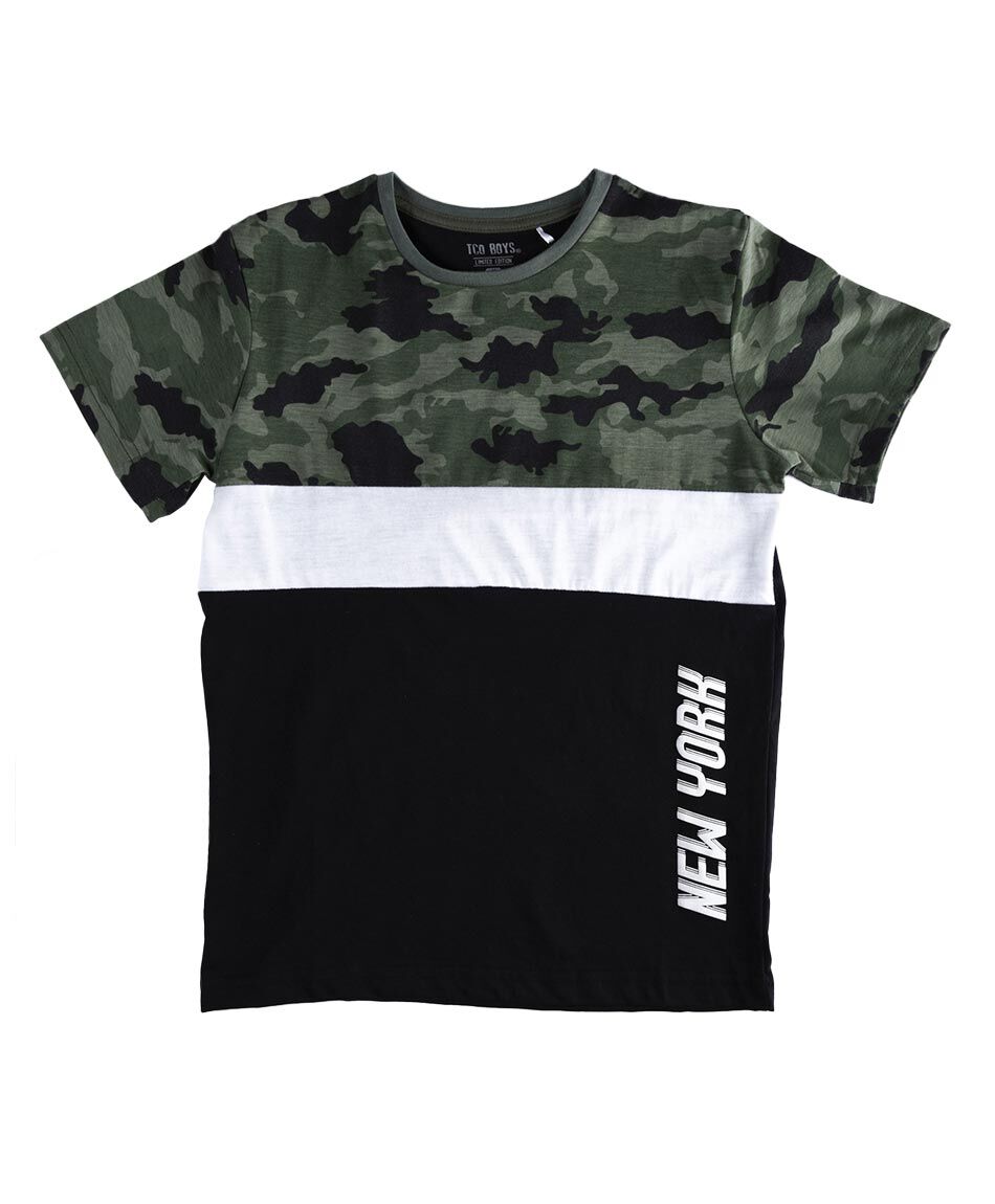 Polera manga corta cuello redondo